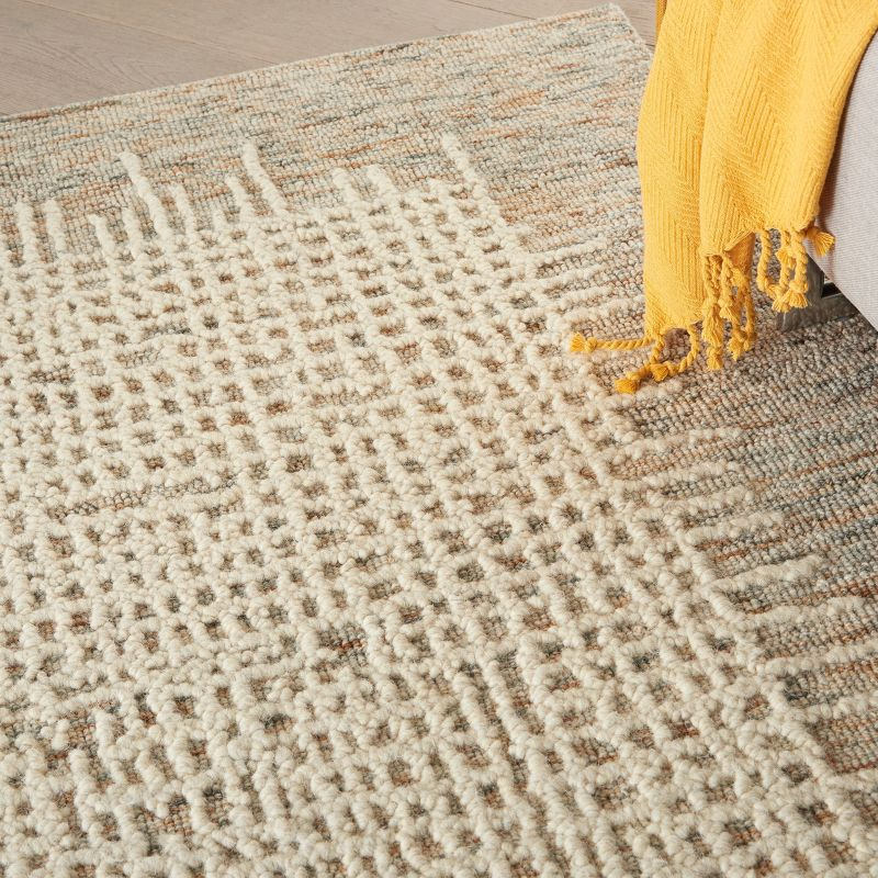 Nourison Vail Rustic Texture Indoor Area Rug Beige Multi 5'3" x 7'3"