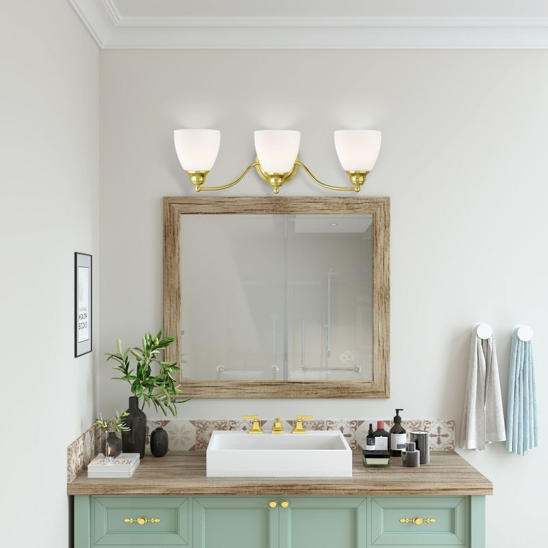 Livex Lighting Somerville 3 - Light Vanity in  Polished Brass