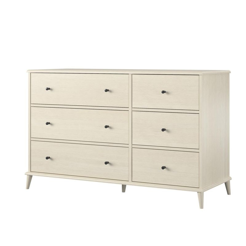 Ameriwood Home Farnsworth 6-Drawer Dresser, Ivory Oak
