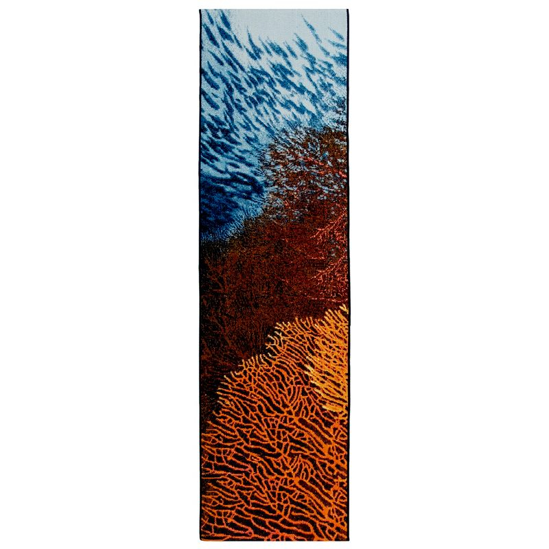 Liora Manne Marina Coral Indoor/Outdoor Rug Ocean 1'11" x 7'6"