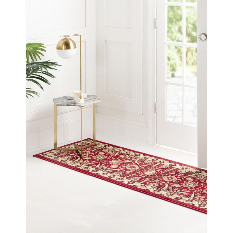 Unique Loom 2' 0 x 8' 2 Runner Red Espahan Cape Cod Area Rug