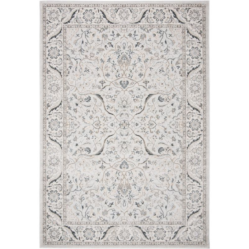 Isabella ISA912 Power Loomed Area Rug - Light Grey/Cream - 6'7"x9' - Safavieh.