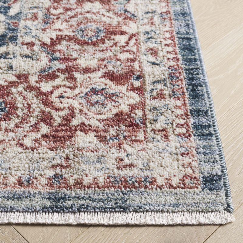 Antique Patina ANP640 Machine Made Loomed Area Rug - Blue/Rust - 5'-3" X 7'-7" - Safavieh