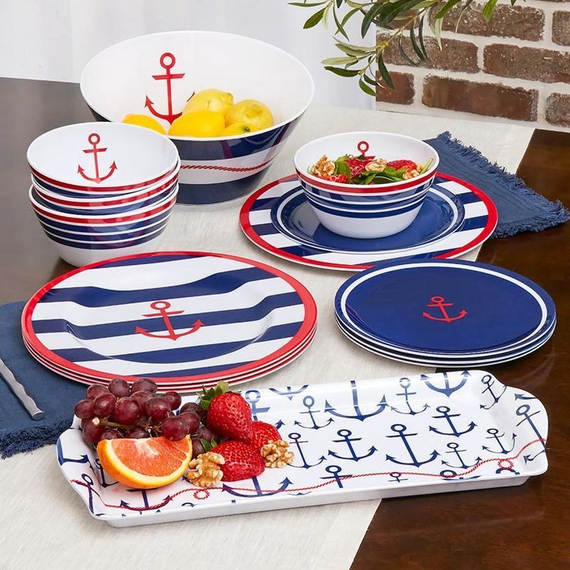 The Lakeside Collection Lake Melamine Dinnerware - Set of 4 Dinner Plates