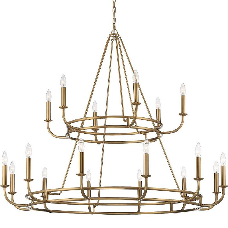 Crystorama Lighting Bailey 18 - Light Chandelier in  Aged Brass