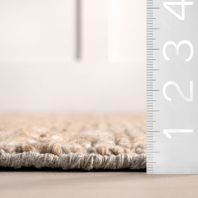 Nuloom Penelope Braided Wool Indoor Area Rug, Runner 2' x 8', Tan