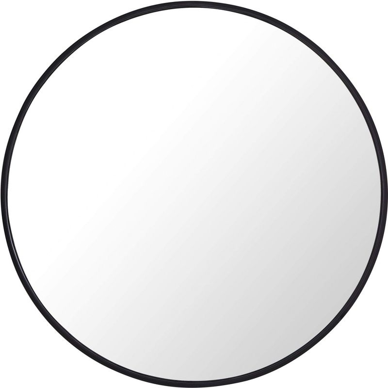 Elegant Lighting Metal frame Round Mirror 28 inch Black finish