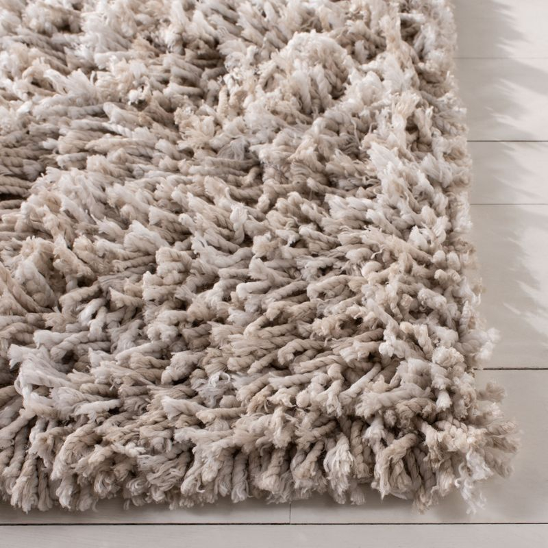 Rio Shag SG960 Hand Loomed Indoor Accent Rug - Beige/Ivory - 3'x5' - Safavieh