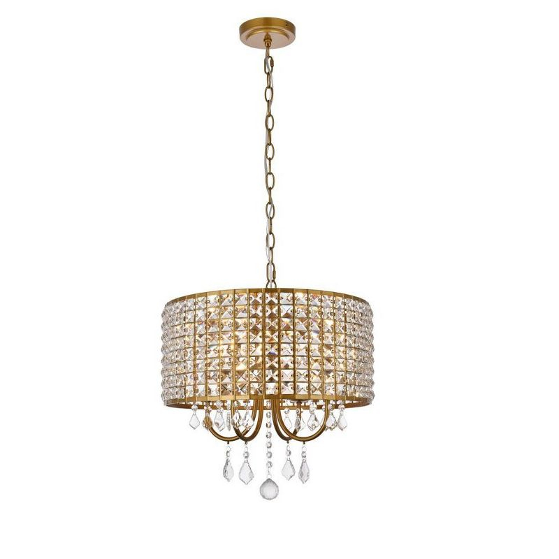 Elegant Lighting Elise 17 inch pendant in brass