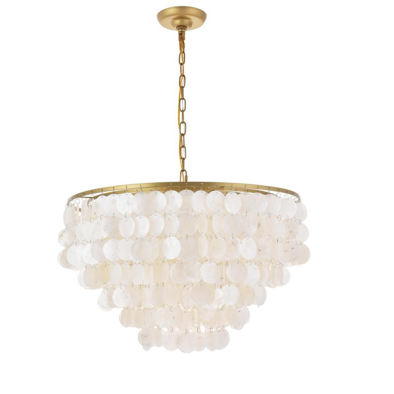 Elegant Lighting Selene 6 light Brass Pendant