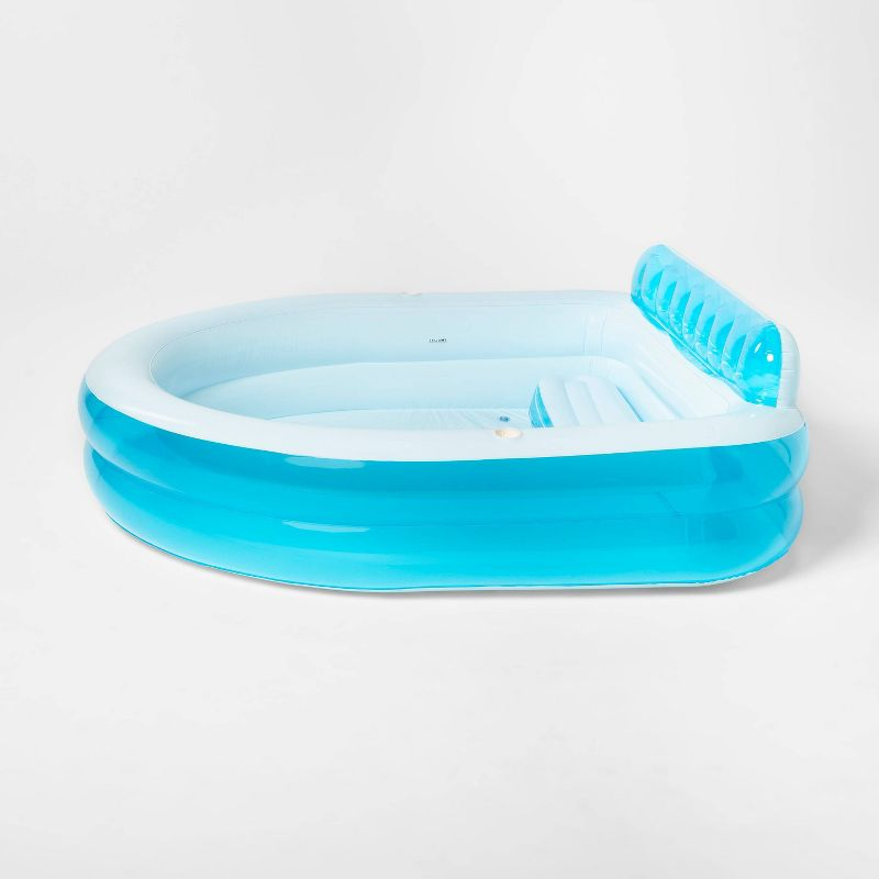 14.96'' x 5.91'' x 17.52'' Family Pool with Bench 140 gal Oval Kiddie Pool - Sun Squad™