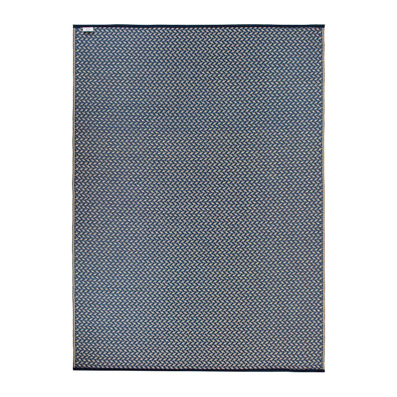 World Rug Gallery Contemporay Solid Reversible Plastic Indoor and Outdoor Rugs - NAVY 5' X 7'