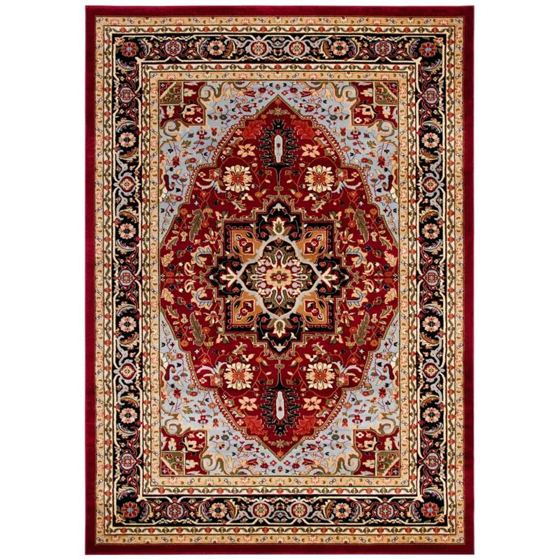 Lyndhurst Heriz LNH330 Power Loomed Area Rug - Red/Black - 9'x12' - Safavieh