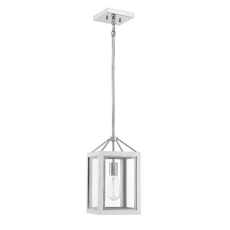 Savoy House Carlton 1 - Light Pendant in  Navy/Polished Nickel