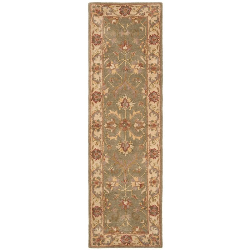 Heritage HG811 Hand Tufted Runner Rug - Green/Gold - 2'3"x8' - Safavieh.