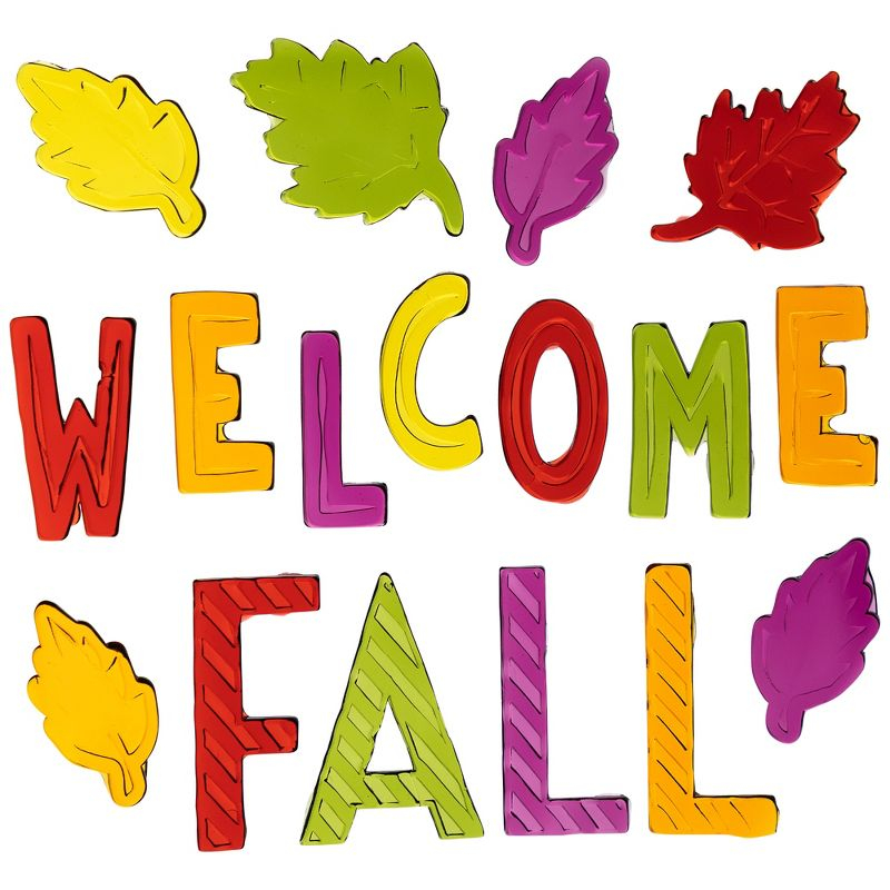 Northlight 17-Piece Welcome Fall Thanksgiving Gel Window Clings