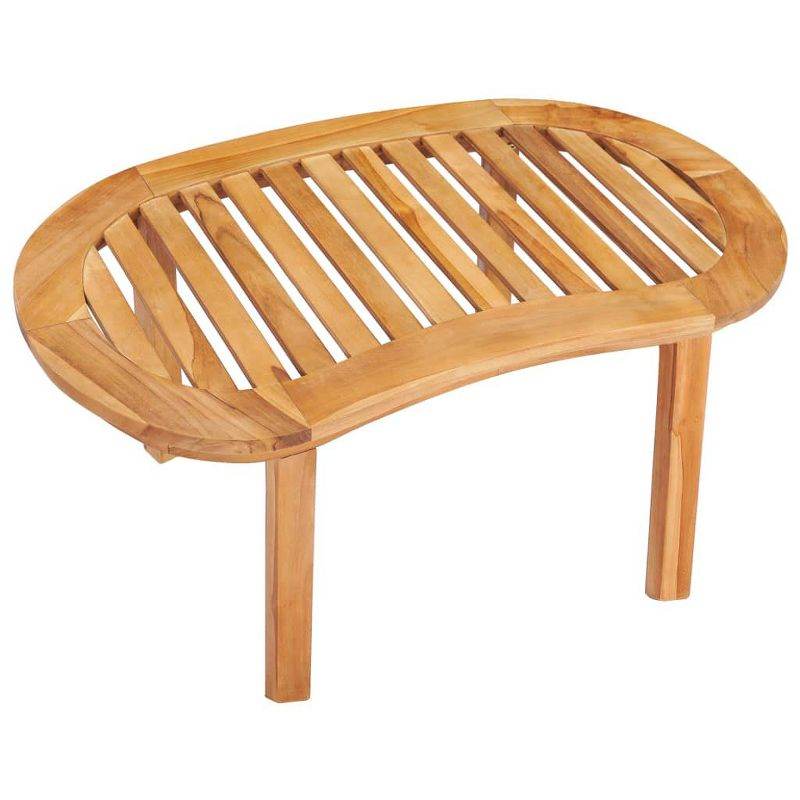 vidaXL Coffee Table, 35.4"x19.7"x17.7", Solid Teak Wood