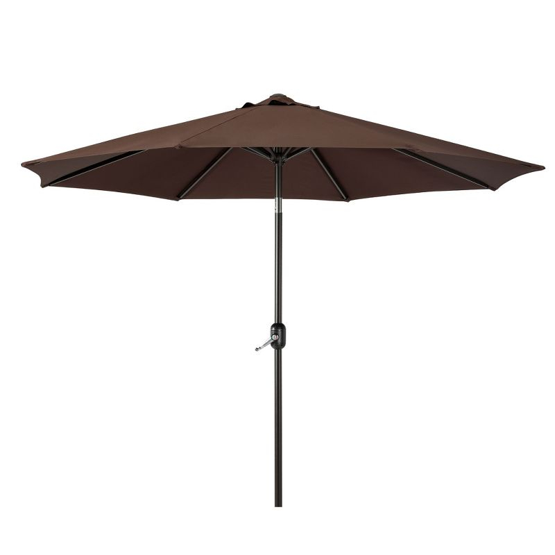 WestinTrends 9 Ft Outdoor Patio Market Table Umbrella with Tilt and Crank, Coffee