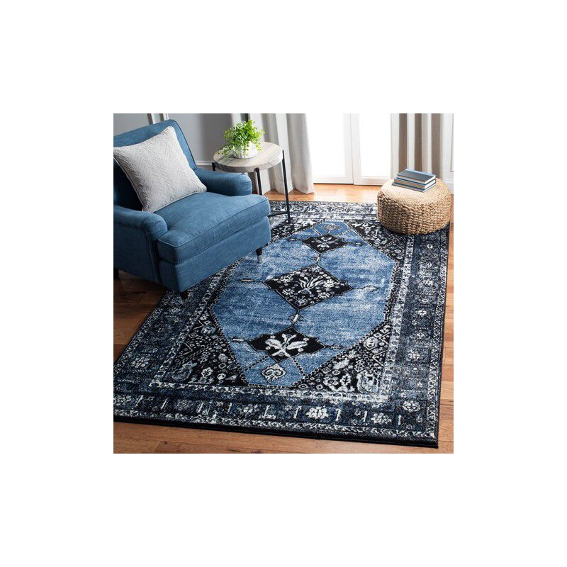 Vintage Hamadan VTH217 Power Loomed Indoor Area Rug - Blue/Grey - 8'x10' - Safavieh
