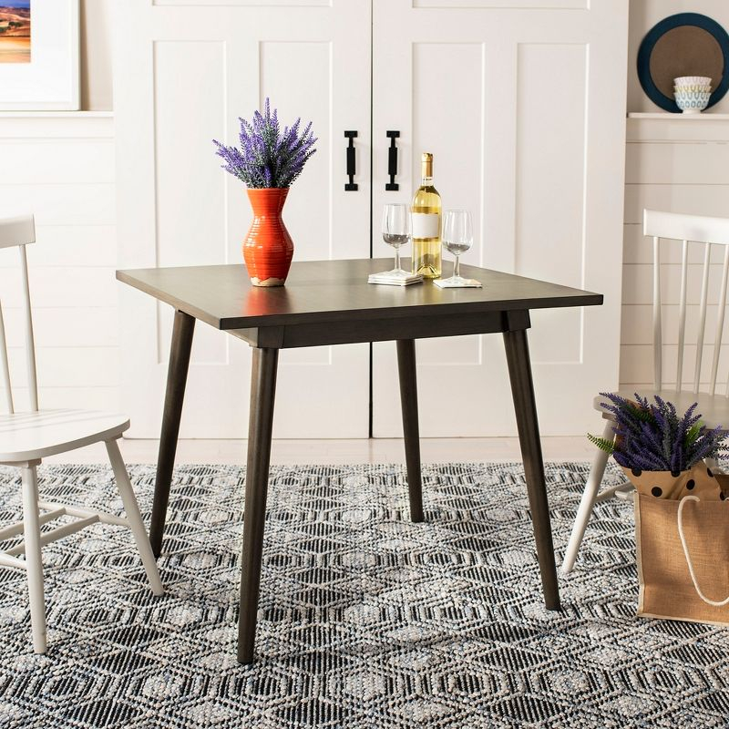 Simone Square Dining Table - DTB9200B - Grey Walnut - Safavieh