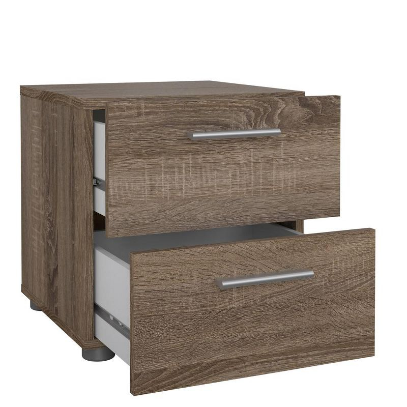 Tvilum,Austin 2 Drawer Nightstand, Truffle Oak