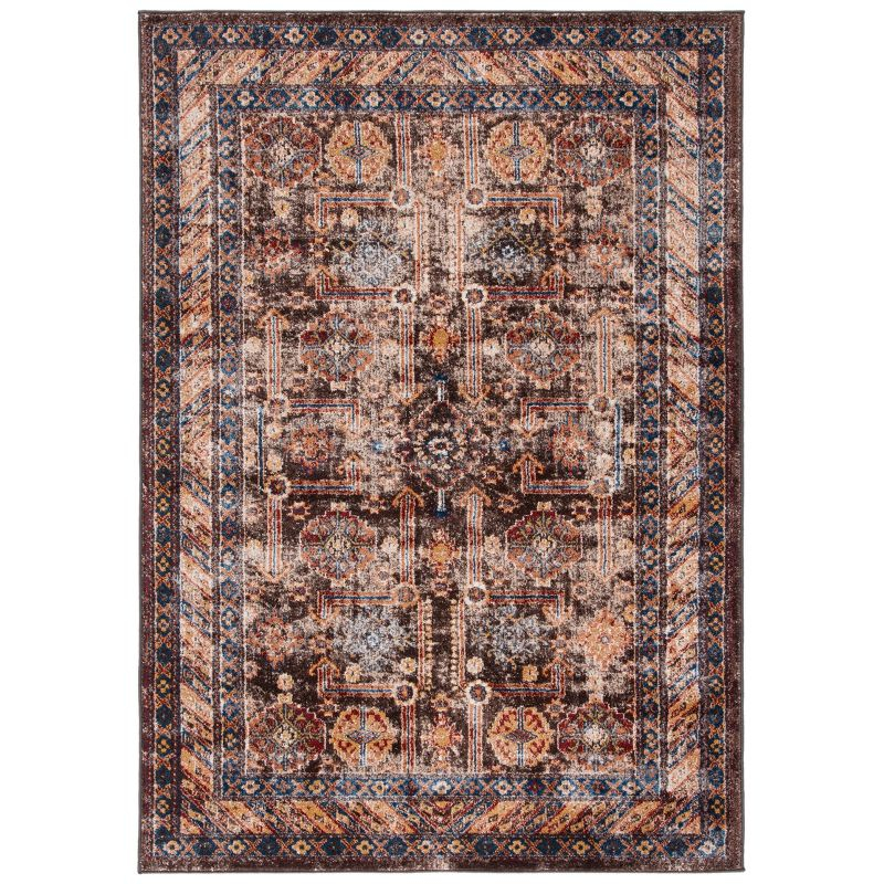 Bijar BIJ653 Power Loomed Indoor Area Rug - Brown/Ivory - 6'7"x9' - Safavieh