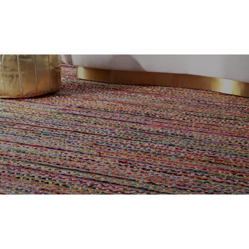 nuLOOM Aleen Bohemian Cotton/Jute Area Rug, Runner 2' 6" x 8', Multicolor