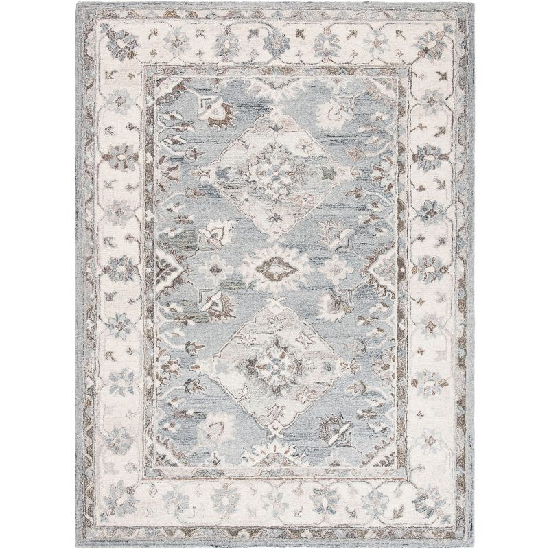 Suzani SZN331 Hand Tufted Area Rug - Grey/Ivory - 6'x9' - Safavieh.