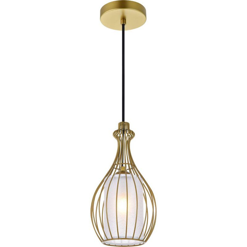 Elegant Lighting Miya 1 Light Brass Pendant