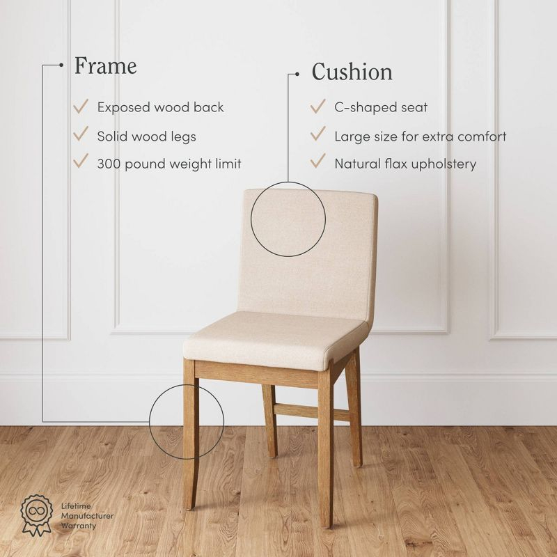 Nathan James Set of 6 Gracie Dining Chair Light Brown