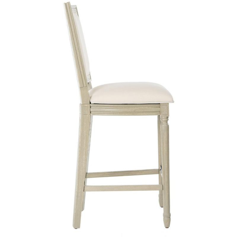 Buchanan Rectangle Bar Stool (Set of 2) - FOX6246 - Light Beige - Safavieh Couture
