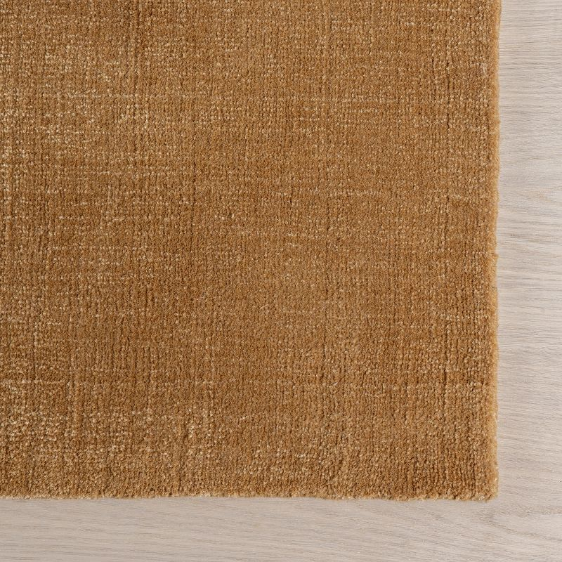 Nuloom Arrel Speckled Wool-Blend Area Rug, Round 4', Wheat