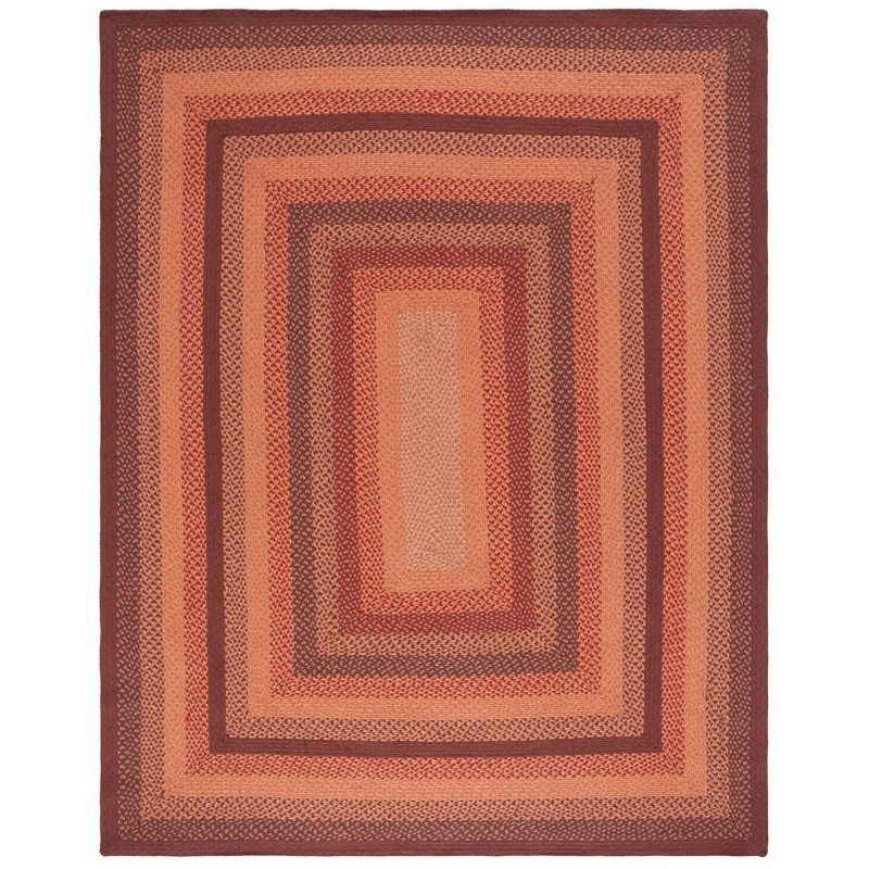 Braided BRD651 Flat Weave Indoor Area Rug - Orange/Rust - 8'x10' - Safavieh