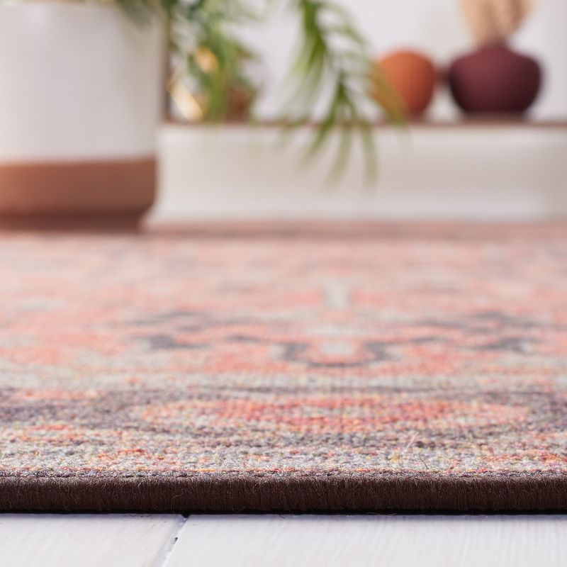 Journey JNY153 Power Loomed Machine Washable Slip Resistant Runner Rug - Navy/Red - 2'2"x8' - Safavieh