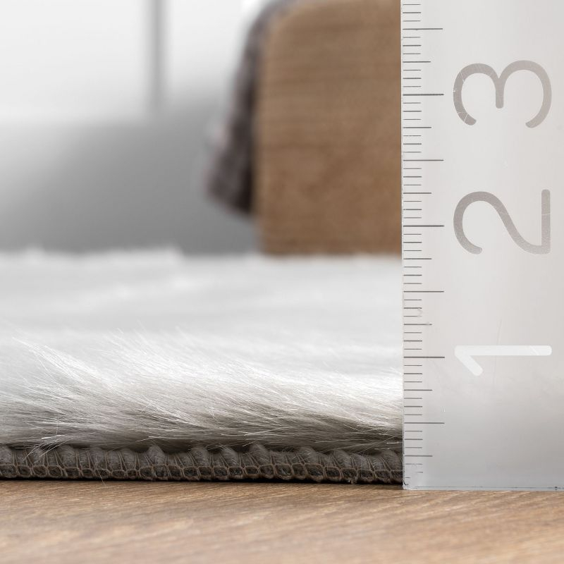 Nuloom Cloud Shag Area Rug Gray 5' x 7'