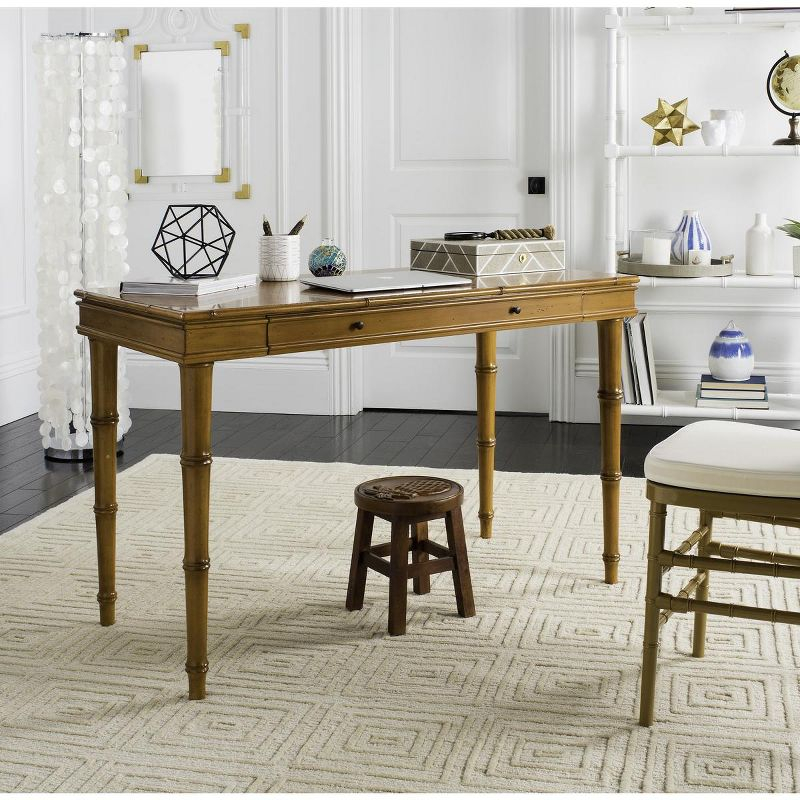 Noely  1 Drawer Writing Desk - DSK3500 - Brown - Safavieh