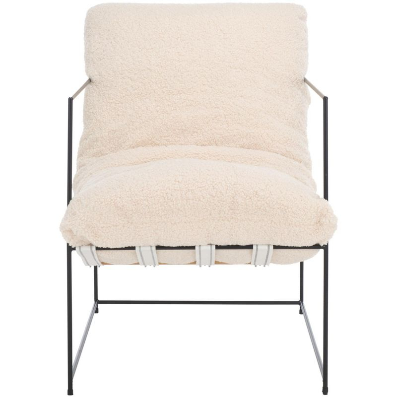 Portland Pillow Top Accent Chair - ACH4511 - Creme/Black - Safavieh