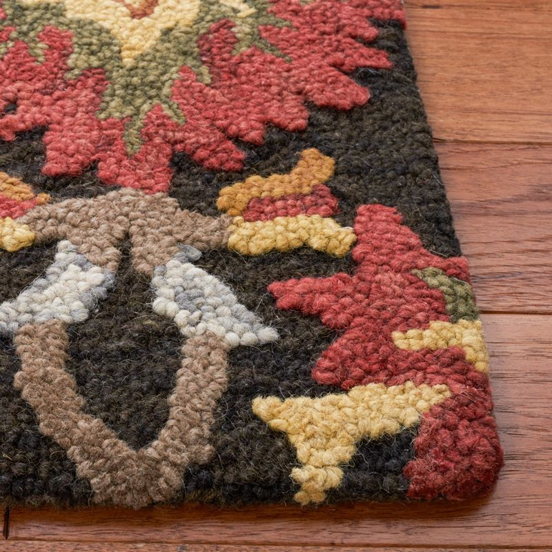 Blossom BLM402 Hand Tufted Area Rug - Charcoal/Multi - 5'x8' - Safavieh.