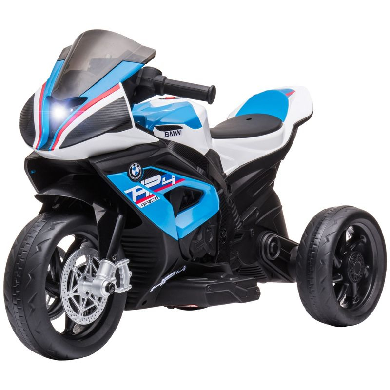 Aosom Licensed BMW HP4 Kids Electric Motorcycle Ride-On Toy 3-Wheels 6V Battery Powered Motorbike with Music for Girls Boy 18 - 60 Months, Blue