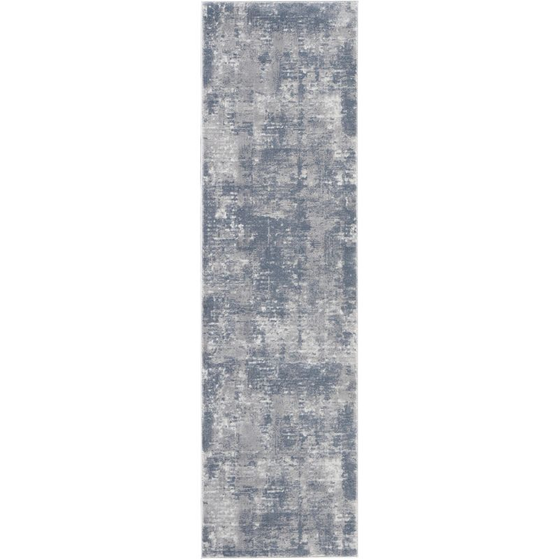 Nourison Rustic Textures Painterly Indoor Rug Grey 2'2" x 7'6"