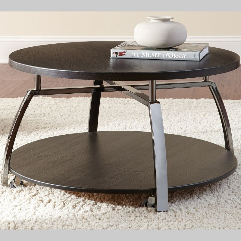 Coham Cocktail Table Silver Shield and Nickel - Steve Silver