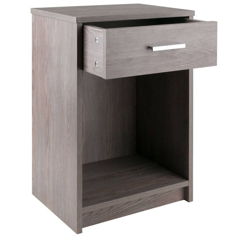 Rennick Accent Table Ash Gray - Winsome: Sturdy Side Storage, Home Office Compatible