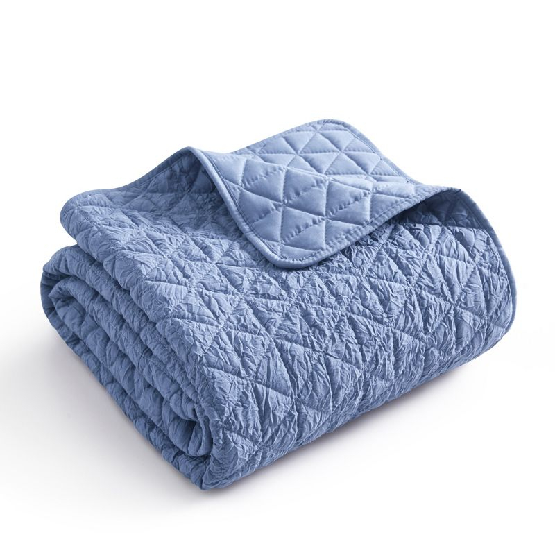 Rowan Blue Quilted Throw - Levtex Home