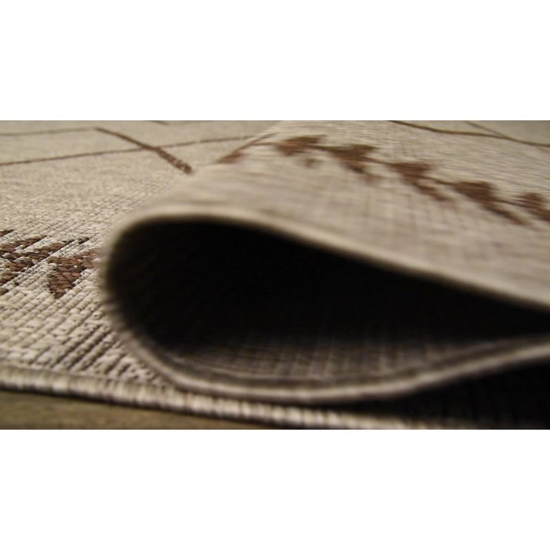 2'x8' Derya  Diamond Trellis Indoor/Outdoor Runner Rug, Black/Ivory - JONATHAN Y