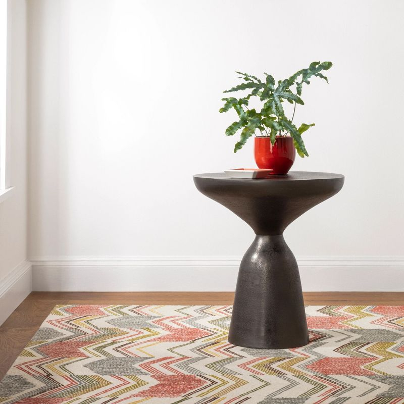 Annie Selke - Dash & Albert Zig Zag Hand Micro Hooked Wool Rug, Runner 2.5x8, Multi