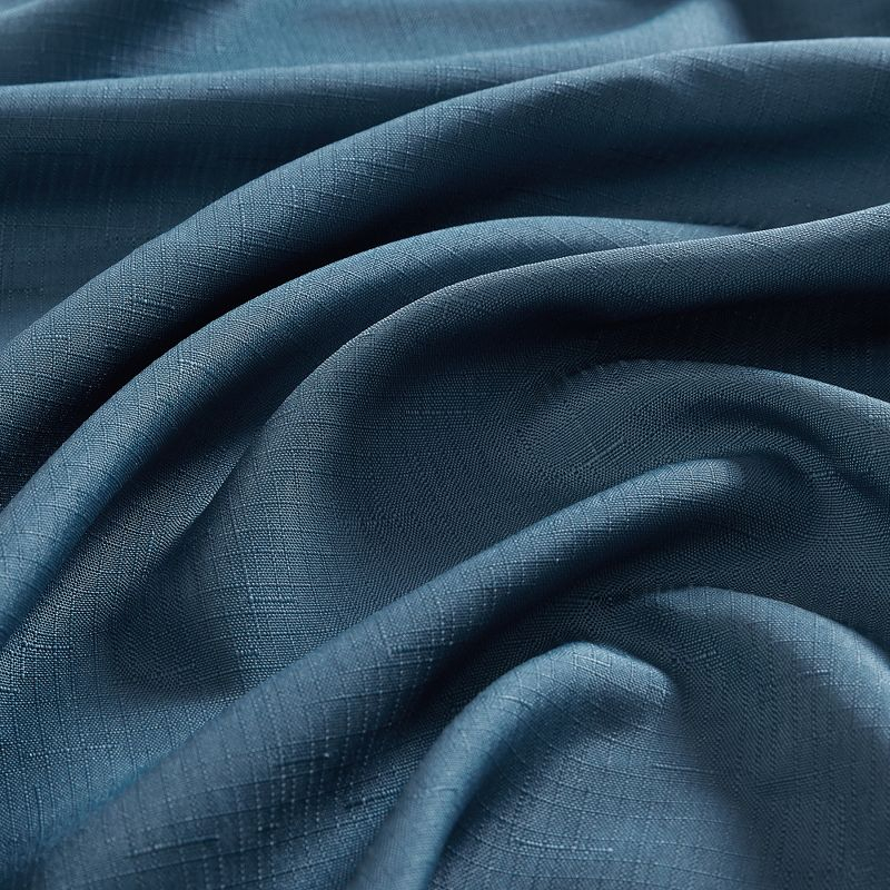 Alison Eyelet Punched Border Fabric Tablecloth - 52" x 52" Square - Copen Blue - Elrene Home Fashions