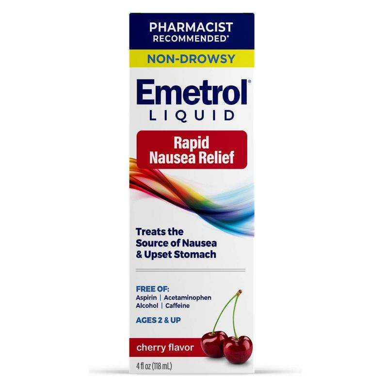 Emetrol Liquid Non-Drowsy Nausea Relief - Cherry Flavor - 4fl oz