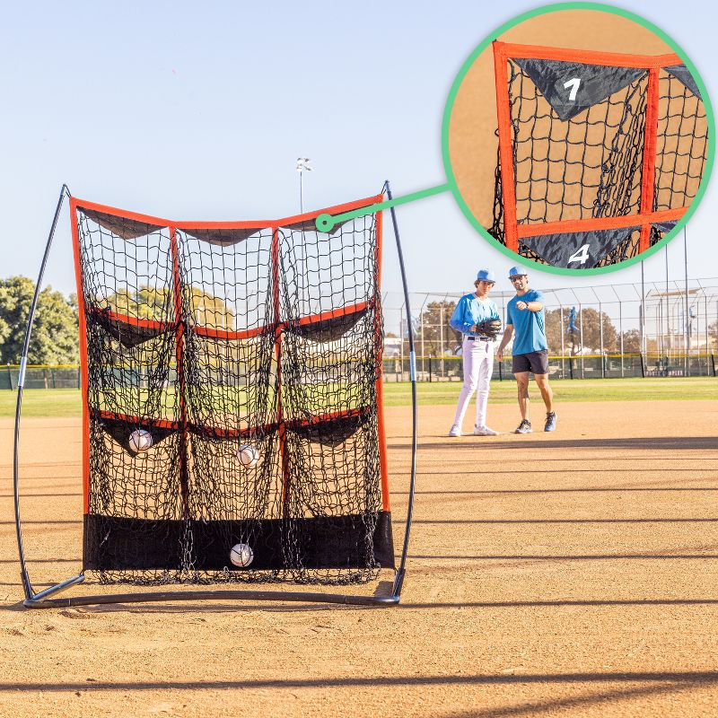 GoSports 9 Pocket Baseball and Softball Pitching Strike Zone Target Net