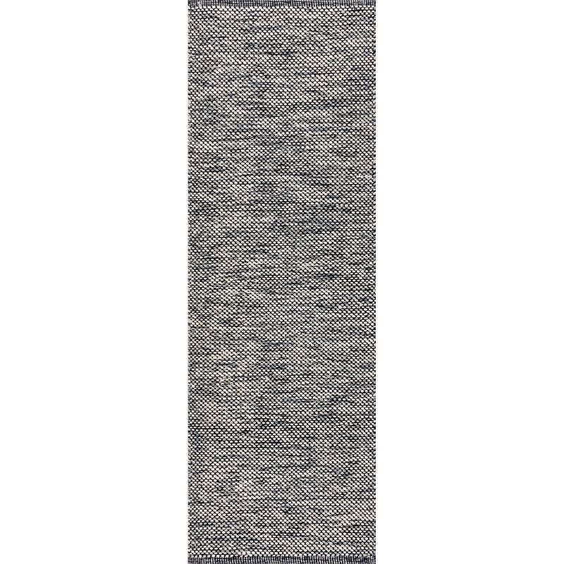 Nuloom Alessi Solid Farmhouse Cotton Kitchen Runner Indoor Area Rug - Hallway, Entryway, 2' 6" x 8', Gray