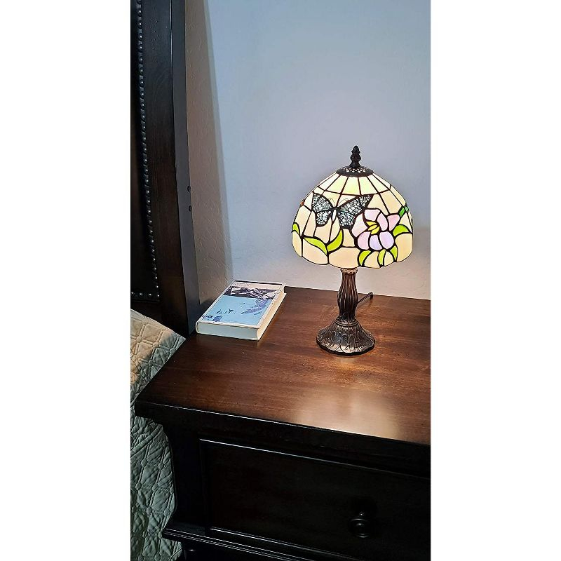 Amora Lighting Tiffany Style Butterfly Table Lamp 15" Tall
